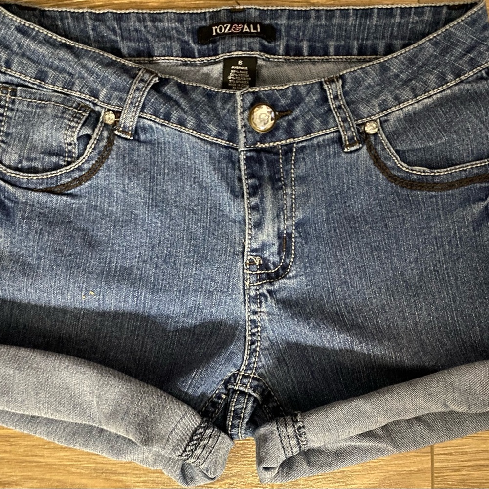 Roz & Ali Blue Jean Shorts for Women